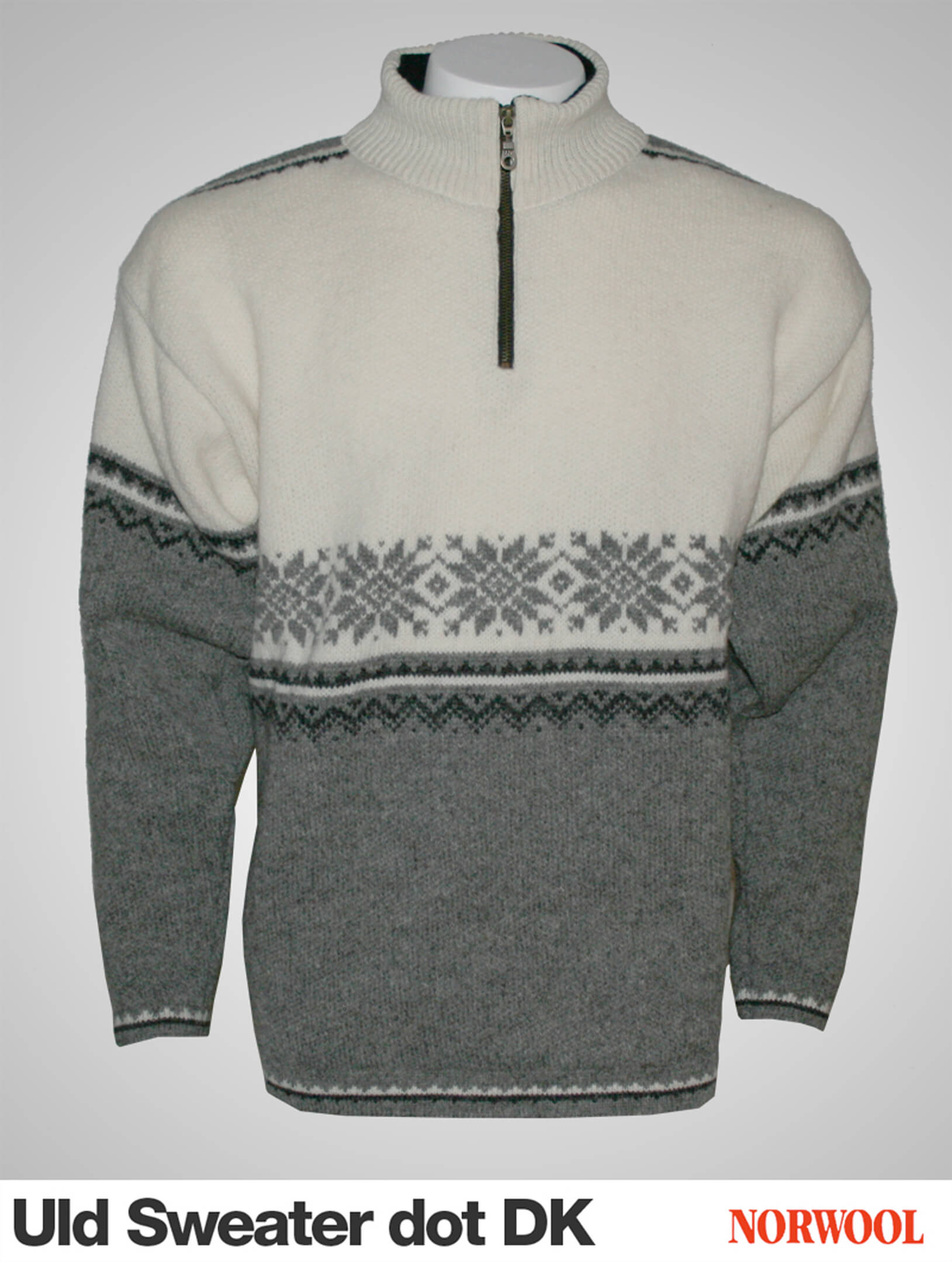 Gedehams sandwich Indgang Norsk striktrøje i 100% uld. Kvalitets norsk sweater af Norwool.